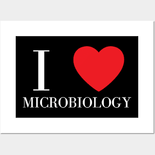 I Love Heart Microbiology Posters and Art